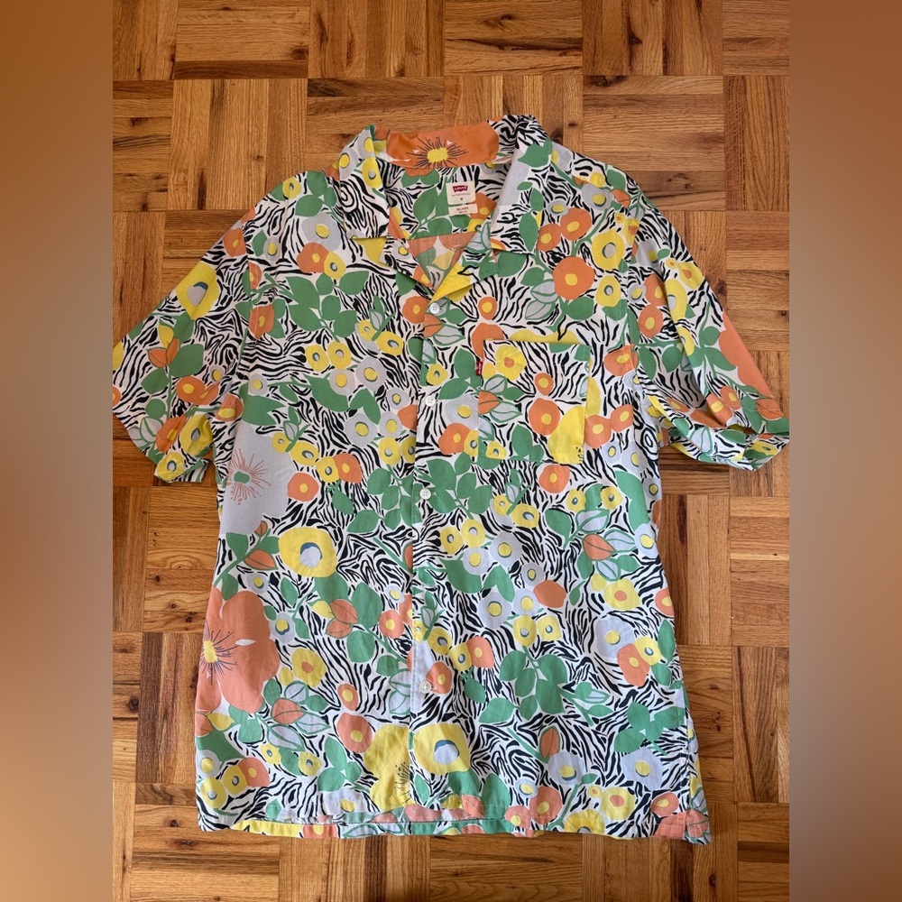 Levi’s Flower Pattern Short Sleeve Shirts Relaxed Fit M